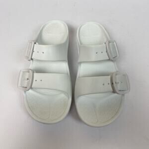 Telic Boise Bliss Recovery Arch Support Sandals White Slides Size M/9